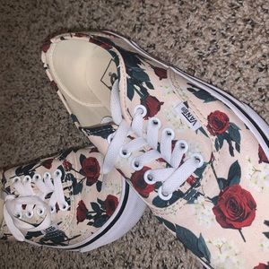 Rose patterned vans